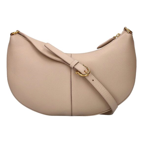 Beige Calfskin Daino Maxi Hobo Shoulder Bag - Picture 3 of 4